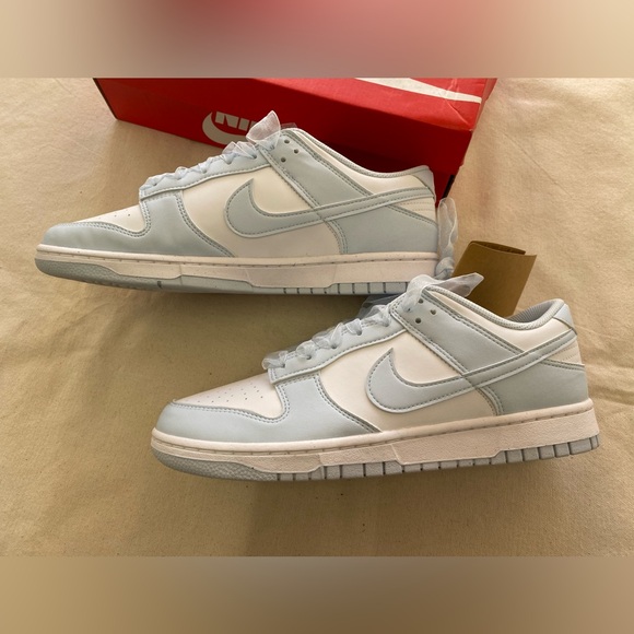 NwT Nike Dunk Low Next Nature White and Light Blue Tint Casual Sneakers 11.5 W - Picture 13 of 14